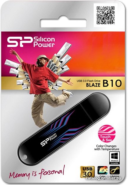 128 Gb USB3.0 Silicon Power Blaze B10 (SP128GBUF3B10V1B), Black