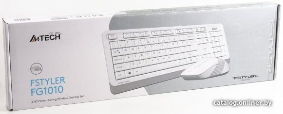 Клавиатура + мышь A4-Tech FG1010 White-Gray