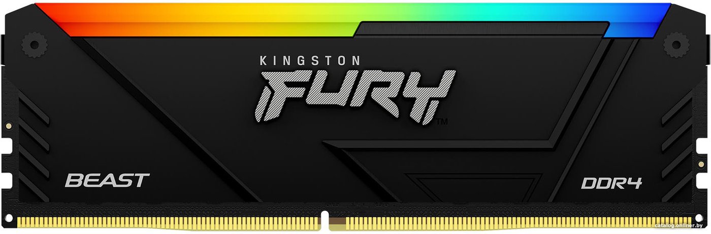DDR4 16GB (1x16Gb) Kingston FURY Beast RGB PC4-25600 3200MHz KF432C16BB2A/16 16T 1.35V
