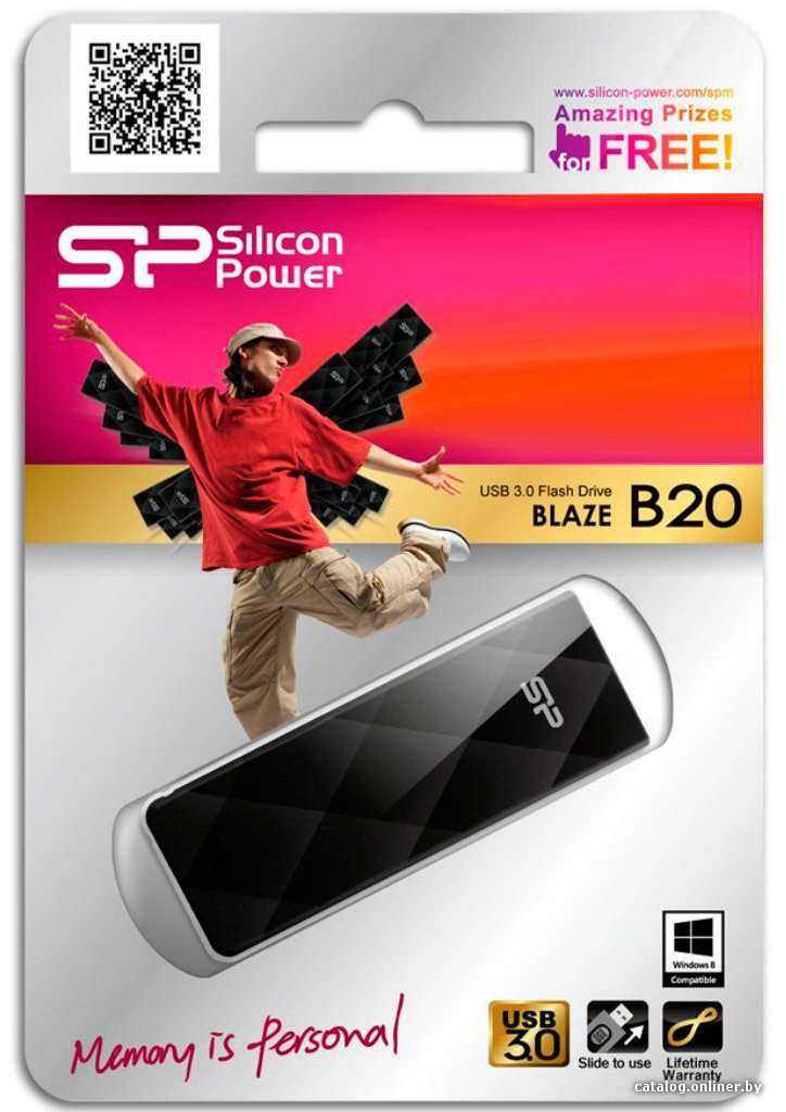 128 Gb USB3.0 Silicon Power Blaze B20 (SP128GBUF3B20V1K), Black